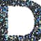 12 Pack: Black AB Letter Bling Sticker by Recollections®